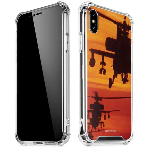 Four AH-64 Apache Helicopters iPhone XS Max Clear Case