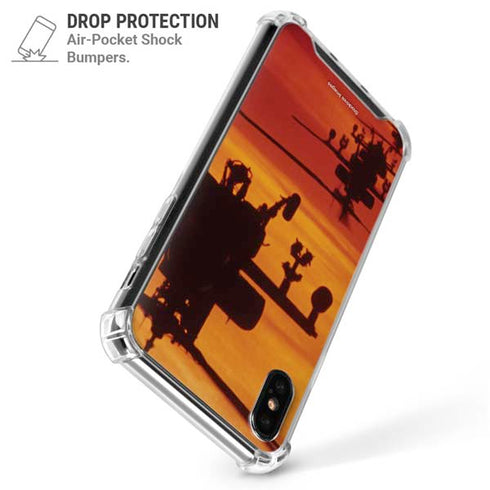 Four AH-64 Apache Helicopters iPhone XS Max Clear Case