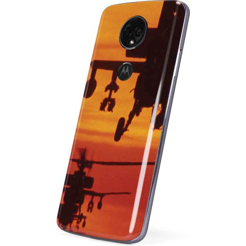Four AH-64 Apache Helicopters Moto E5 Plus Skin