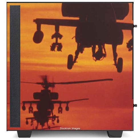 Four AH-64 Apache Helicopters NZXT H510 Compact ATX Mid-Tower Case Skin