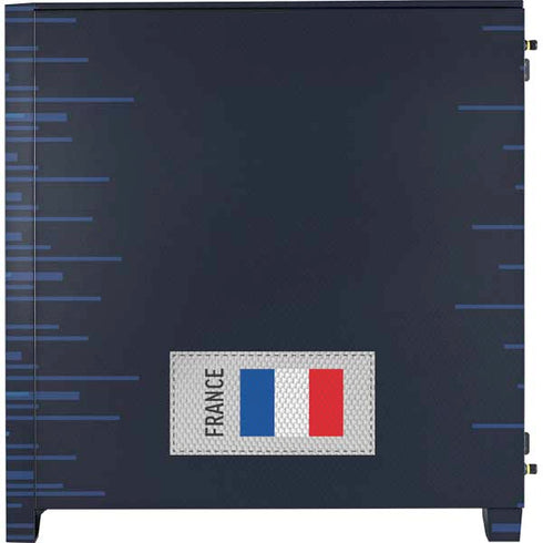 France Soccer Flag Corsair 4000D Tempered Glass Mid-Tower ATX Case Skin