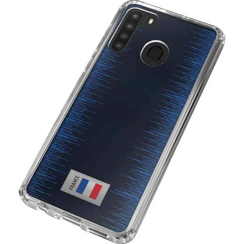 France Soccer Flag Galaxy A21 Clear Case