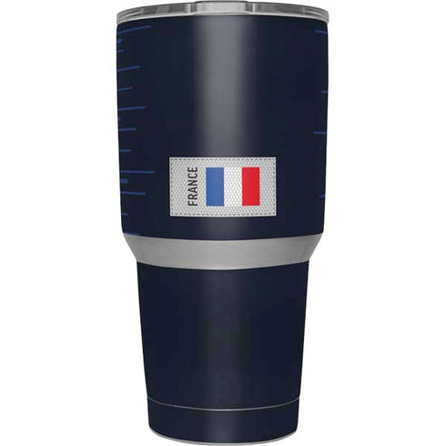 France Soccer Flag Yeti 30oz Rambler Tumbler Skin