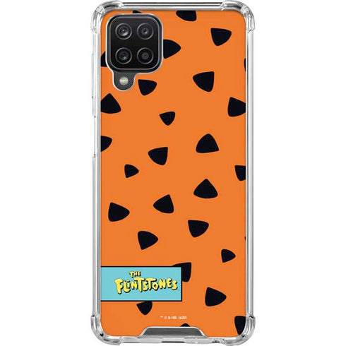 The Flinstones Fred Flintstone Outfit Pattern Galaxy A12 Clear Case