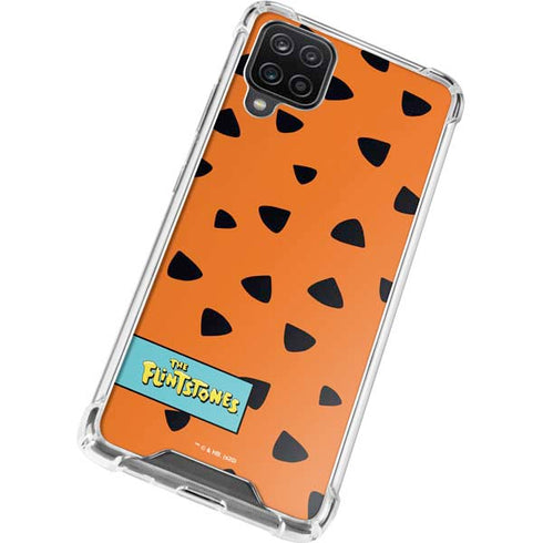 The Flinstones Fred Flintstone Outfit Pattern Galaxy A12 Clear Case