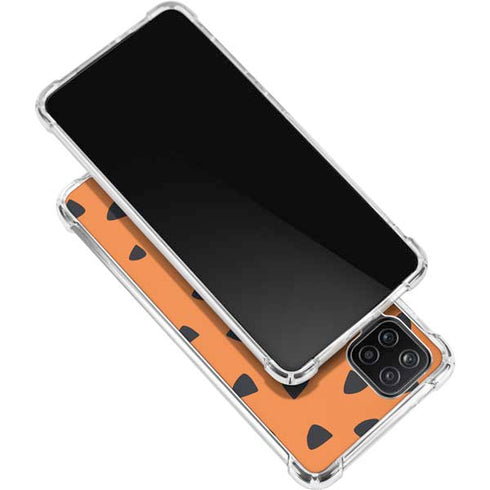 The Flinstones Fred Flintstone Outfit Pattern Galaxy A12 Clear Case