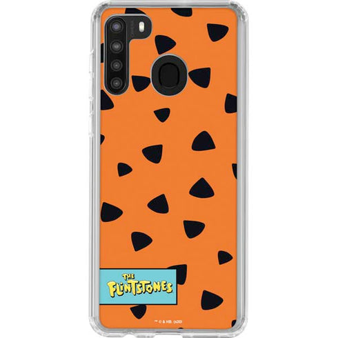 The Flinstones Fred Flintstone Outfit Pattern Galaxy A21 Clear Case