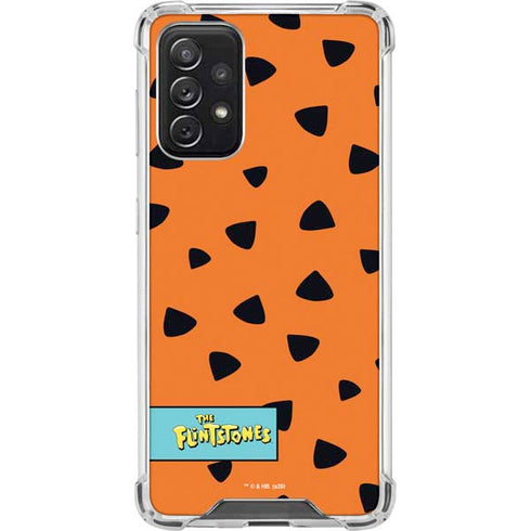 The Flinstones Fred Flintstone Outfit Pattern Galaxy A72 5G Clear Case