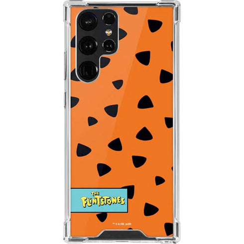 The Flinstones Fred Flintstone Outfit Pattern Galaxy S22 Ultra Clear Case