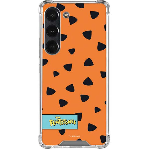 The Flinstones Fred Flintstone Outfit Pattern Galaxy S23 Clear Case