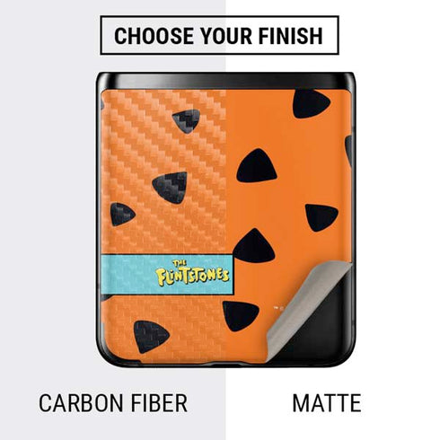 The Flinstones Fred Flintstone Outfit Pattern Galaxy Z Flip Skin
