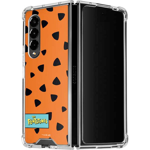 The Flinstones Fred Flintstone Outfit Pattern Galaxy Z Fold4 5G Clear Case