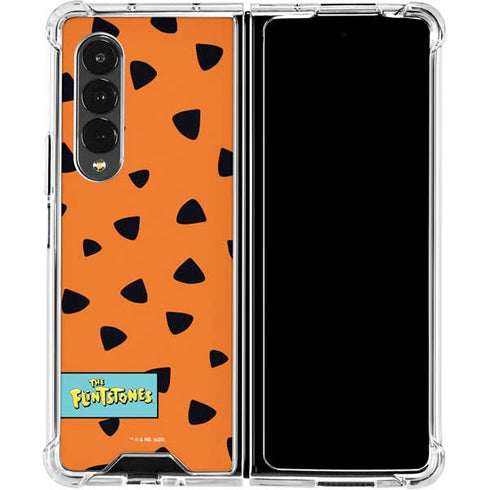 The Flinstones Fred Flintstone Outfit Pattern Galaxy Z Fold4 5G Clear Case