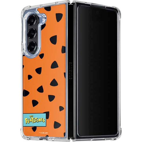 The Flinstones Fred Flintstone Outfit Pattern Galaxy Z Fold5 5G Clear Case