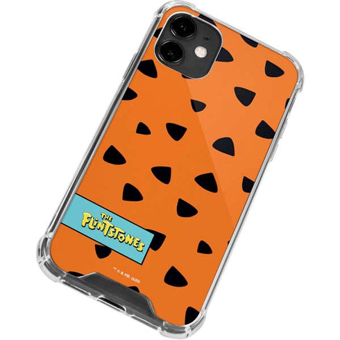 The Flinstones Fred Flintstone Outfit Pattern iPhone 12 Clear Case