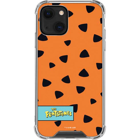 The Flinstones Fred Flintstone Outfit Pattern iPhone 14 Plus Clear Case