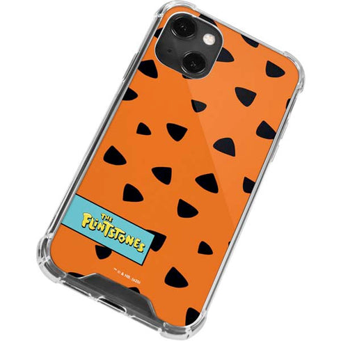 The Flinstones Fred Flintstone Outfit Pattern iPhone 14 Plus Clear Case