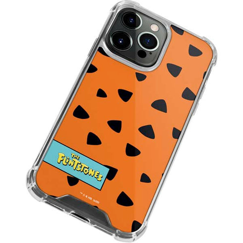 The Flinstones Fred Flintstone Outfit Pattern iPhone 15 Pro Max Clear Case