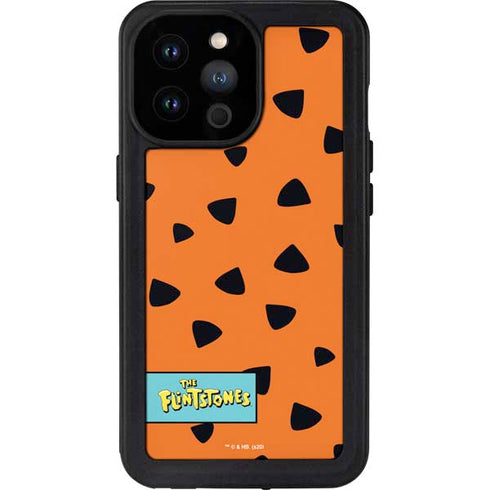 The Flinstones Fred Flintstone Outfit Pattern iPhone 14 Pro Max Waterproof Case