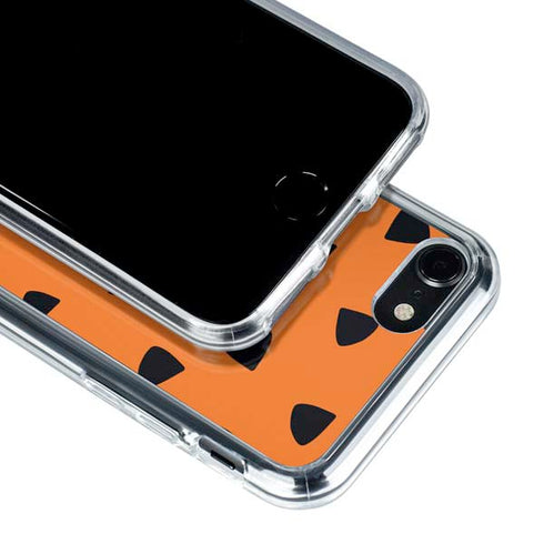 The Flinstones Fred Flintstone Outfit Pattern iPhone SE (2nd & 3rd Gen) Clear Case