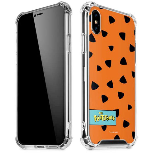 The Flinstones Fred Flintstone Outfit Pattern iPhone XS Max Clear Case
