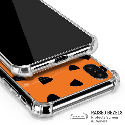 The Flinstones Fred Flintstone Outfit Pattern iPhone XS Max Clear Case
