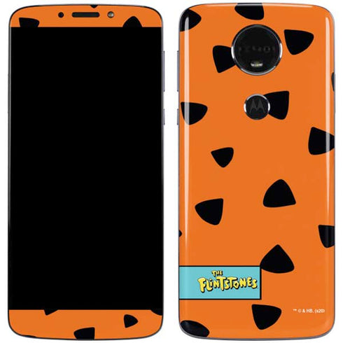 The Flinstones Fred Flintstone Outfit Pattern Moto E5 Plus Skin