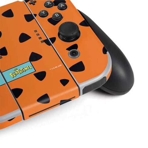 The Flinstones Fred Flintstone Outfit Pattern Nintendo Switch OLED (2021) Skin