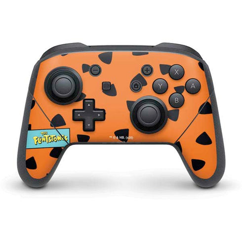 The Flinstones Fred Flintstone Outfit Pattern Nintendo Switch Pro Controller Skin