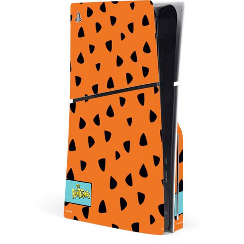 The Flinstones Fred Flintstone Outfit Pattern PS5 Slim Disk Console Skin