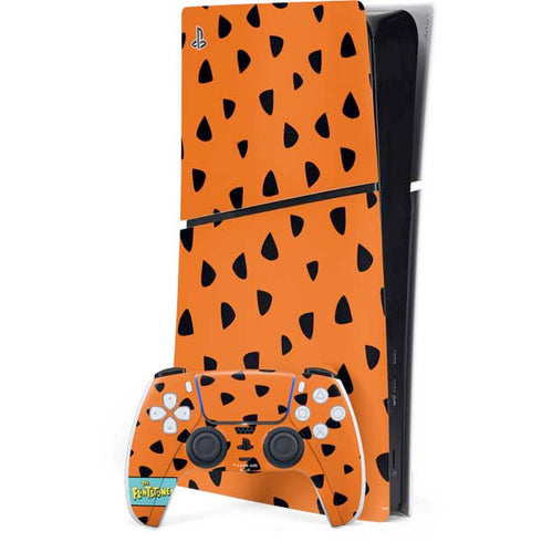 The Flinstones Fred Flintstone Outfit Pattern PS5 Slim Digital Edition Bundle Skin