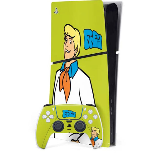 Scooby Doo Fred PS5 Slim Digital Edition Console Skin