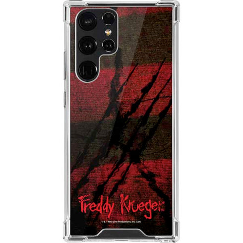 Nightmare on Elm Street Freddy Krueger Scratch Galaxy S22 Ultra Clear Case