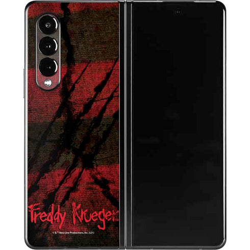 Nightmare on Elm Street Freddy Krueger Scratch Galaxy Z Fold3 5G Skin