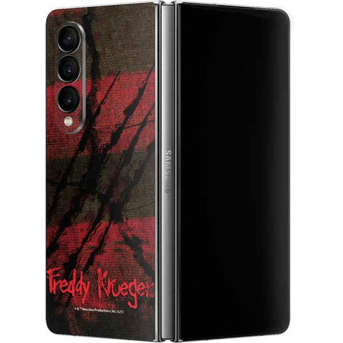 Nightmare on Elm Street Freddy Krueger Scratch Galaxy Z Fold4 5G Skin