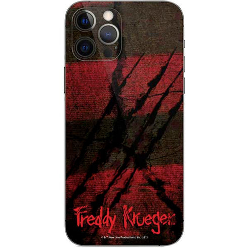Nightmare on Elm Street Freddy Krueger Scratch iPhone 12 Pro Skin