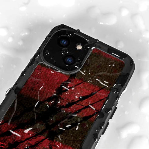 Nightmare on Elm Street Freddy Krueger Scratch iPhone 15 Waterproof Case