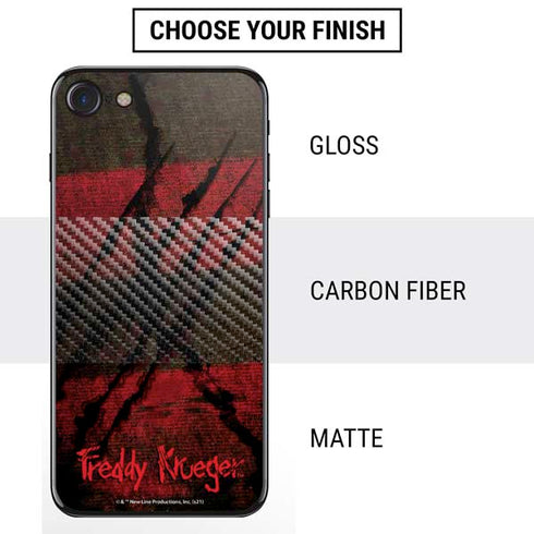 Nightmare on Elm Street Freddy Krueger Scratch iPhone SE (2nd & 3rd Gen) Skin