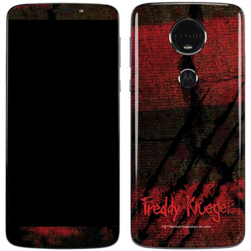Nightmare on Elm Street Freddy Krueger Scratch Moto E5 Plus Skin