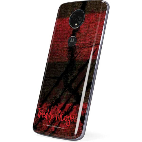 Nightmare on Elm Street Freddy Krueger Scratch Moto E5 Plus Skin