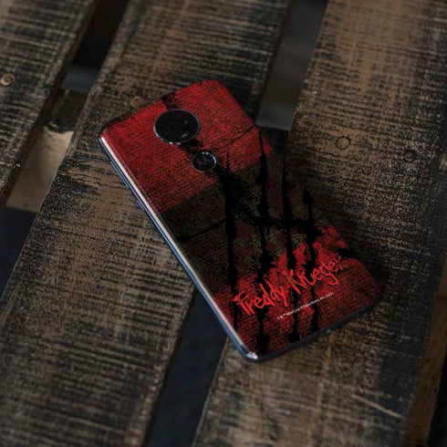 Nightmare on Elm Street Freddy Krueger Scratch Moto E5 Plus Skin
