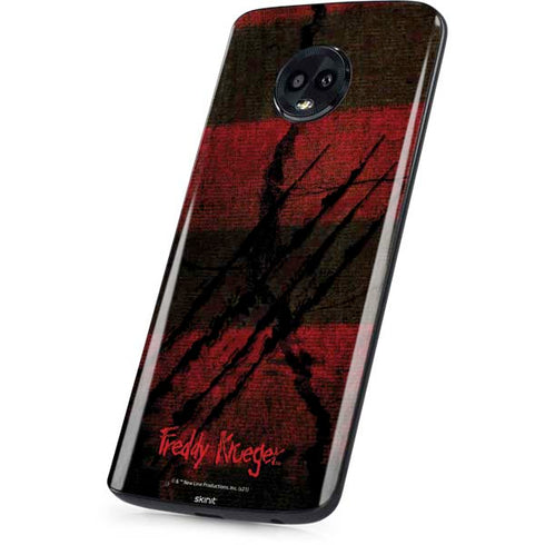 Nightmare on Elm Street Freddy Krueger Scratch Moto G6 Skin