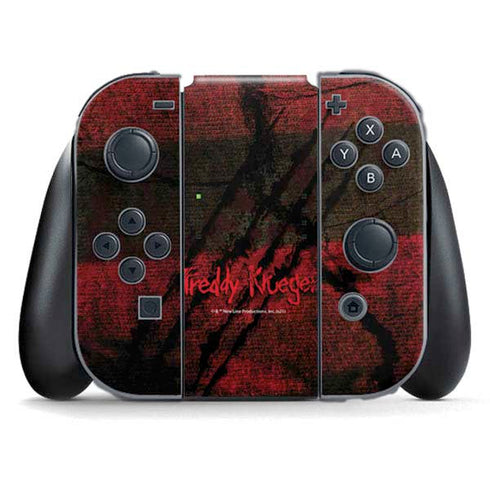 Nightmare on Elm Street Freddy Krueger Scratch Nintendo Switch (2017-2021) Joy-Con Controller Skin