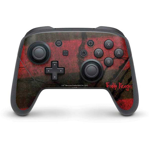 Nightmare on Elm Street Freddy Krueger Scratch Nintendo Switch Pro Controller Skin