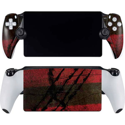 Nightmare on Elm Street Freddy Krueger Scratch PlayStation Portal Remote Player Skin