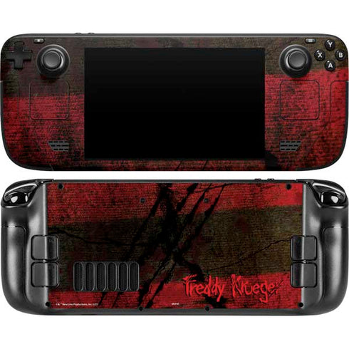 Nightmare on Elm Street Freddy Krueger Scratch Steam Deck Handheld Gaming Computer Skin
