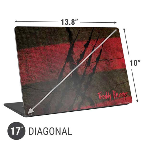 Nightmare on Elm Street Freddy Krueger Scratch Universal Laptop 17in (13.8 x 10in) Skin