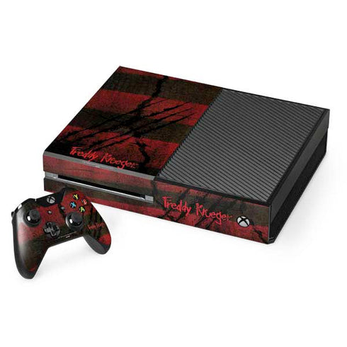 Nightmare on Elm Street Freddy Krueger Scratch Xbox One Console and Controller Bundle Skin