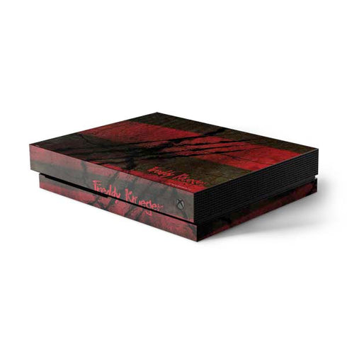 Nightmare on Elm Street Freddy Krueger Scratch Xbox One X Console Skin