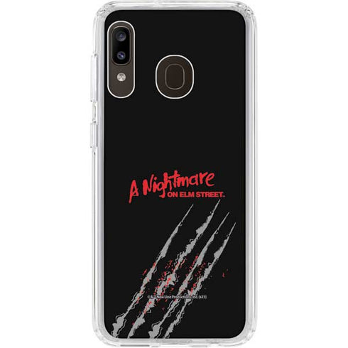 Nightmare on Elm Street Freddy Krueger Slash Galaxy A20 Clear Case